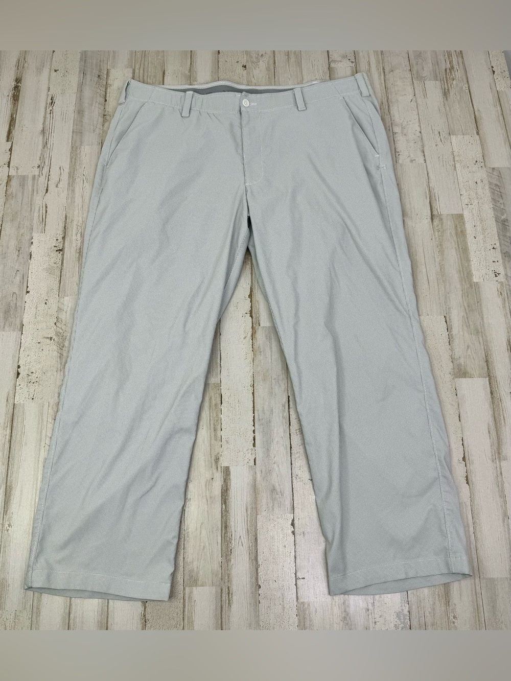 Under Armour Golf Pants Mens 40x27 Gray Nailshead Straight Polyester Golf